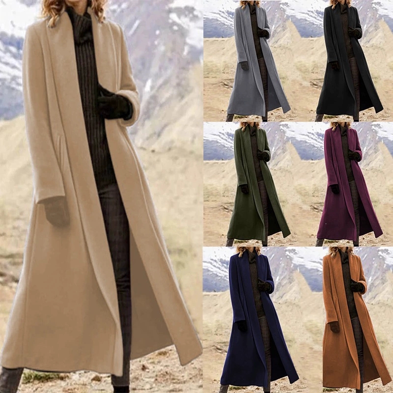 Wool Coat Peacoat - Cappotto di Lana Extra Lungo Taglia