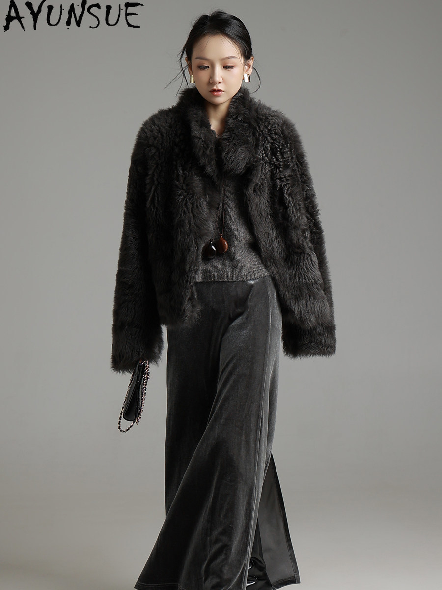 AYUNSUE Cappotto in Vera Pelle - Wool Coat Peacoat recensione e prezzo