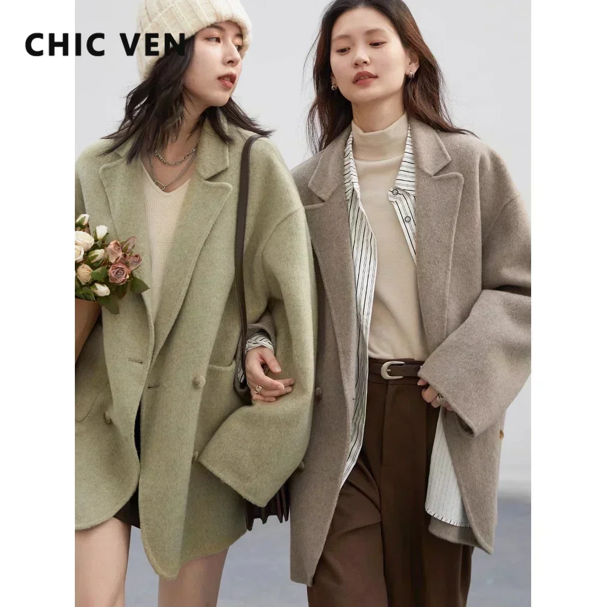 CHIC VEN Cappotti di lana da d - Wool Coat Peacoat recensione e prezzo