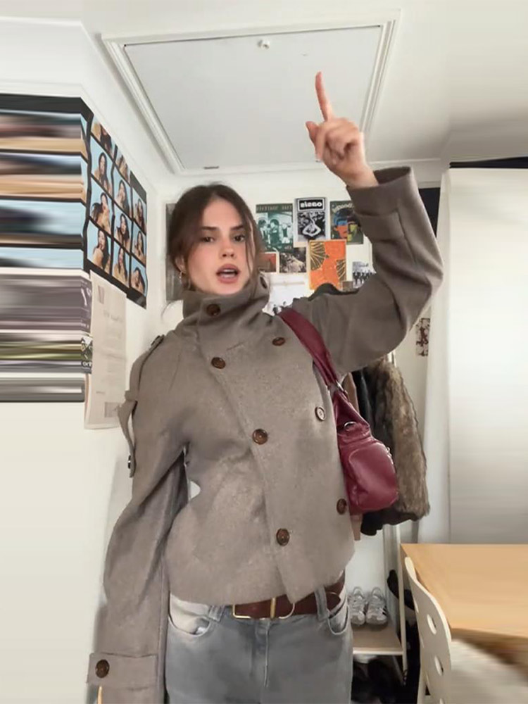 Giacca Corta da Donna Marrone  - Wool Coat Peacoat recensione e prezzo